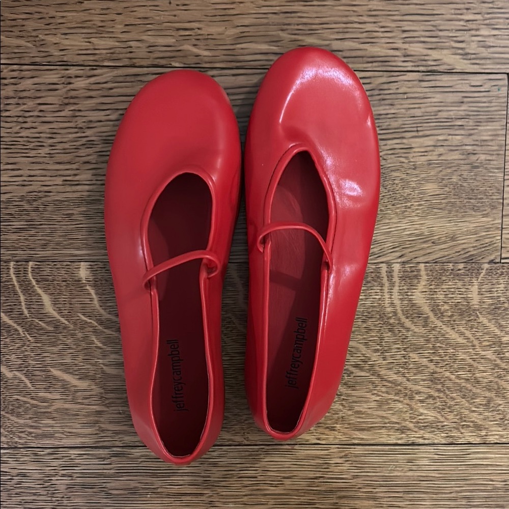Jeffrey Campbell Red Ballet Flats